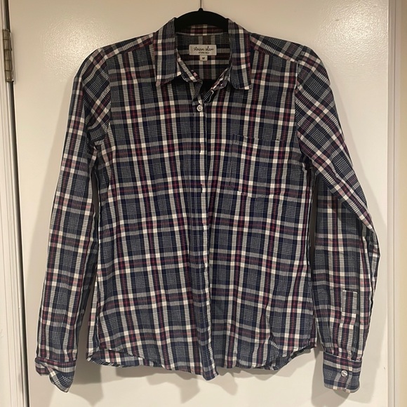 Steven Alan Women's Reverse Seam Button Down Shirt - Picture 1 of 4